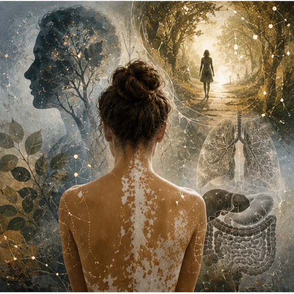 Фигура на светлой тропе и силуэт сознания рядом — второй день практикума о присутствии