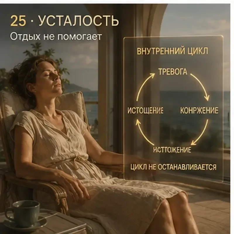 Человек после отпуска, усталость не ушла — износ, который не восполняется отдыхом